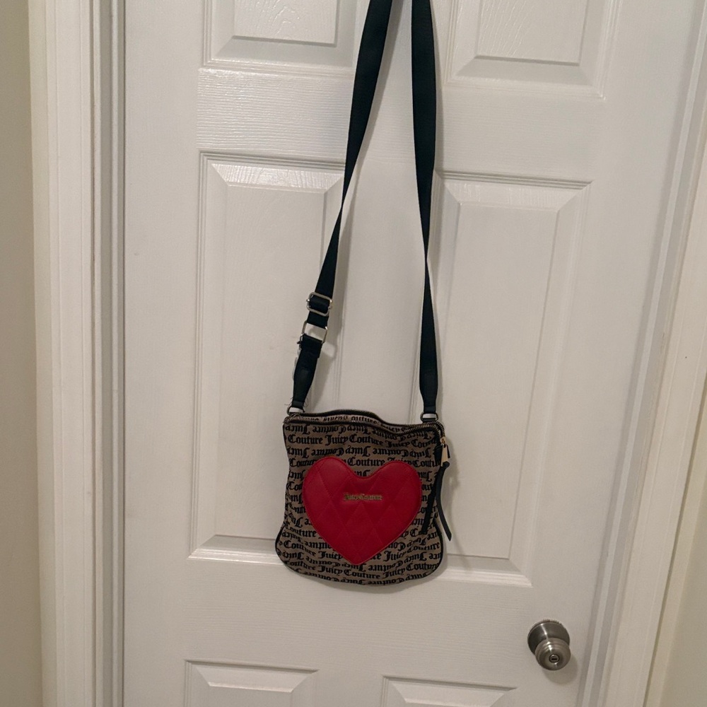 Juicy Couture Black and Red Crossbody Bag